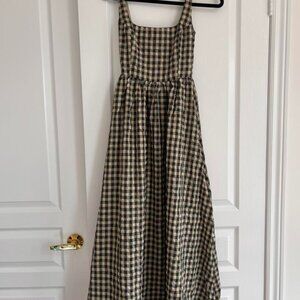 Princess Polly Cartmel check maxi dress black / cream